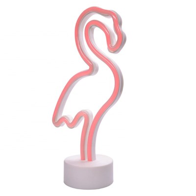 Pink Flamingo Neon Light Lamp Flamingo Neon Signs Night Lights LED Neon Decor Lamps Battery/USB Operated LED Lights